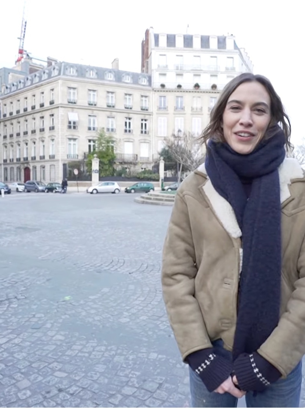Isabel Marant Shearling Suede Jacket in Camel (as seen on Alexa Chung)